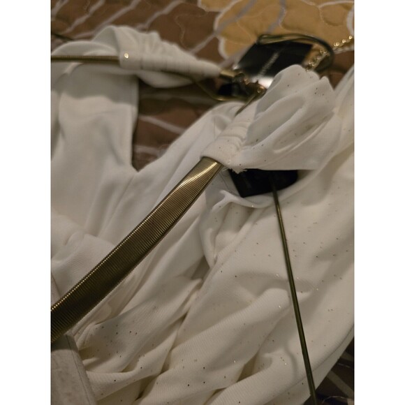 Ashley Stewart Women's Ivory Glitter Maxi Dress 14/16 Halter NWT - Picture 7 of 7